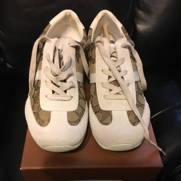 Coach Shoes - Brown and White Coach shoes never been worn
